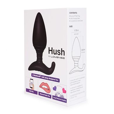 Анальна пробка в вибрацией и управление телефоном Lovense Hush (L)