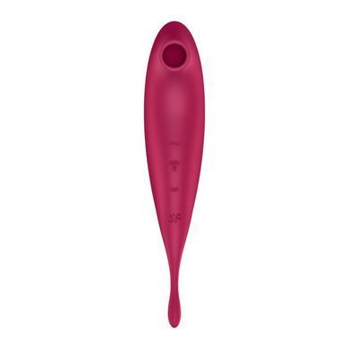 Вибратор с волновой стимуляцией Satisfyer Twirling Pro+ с приложением, красный