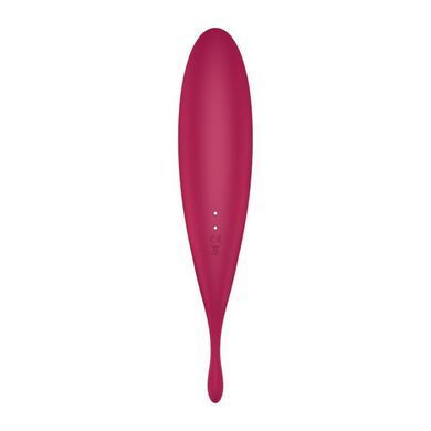 Вибратор с волновой стимуляцией Satisfyer Twirling Pro+ с приложением, красный