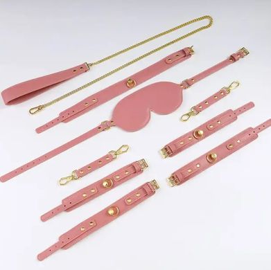 Бондажный набор 4 предмета Розовый Lockink
