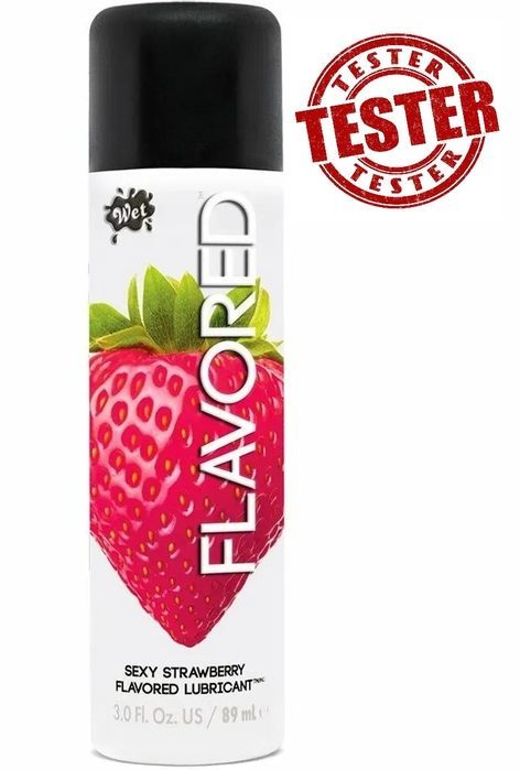 ТЕСТЕР/Лубрикант WET Flavored Aardbei Glijmiddel, 89 мл (при покупці 10 од., 1 тестер за 1 грн.)