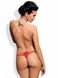 Сексуальные стринги Obsessive Luiza с кружевным украшением сзади, красные, L\XL