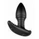 Анальная пробка с вибрацией Nexus с массирующими бусинами на ножке, черная, 11 х 4 см