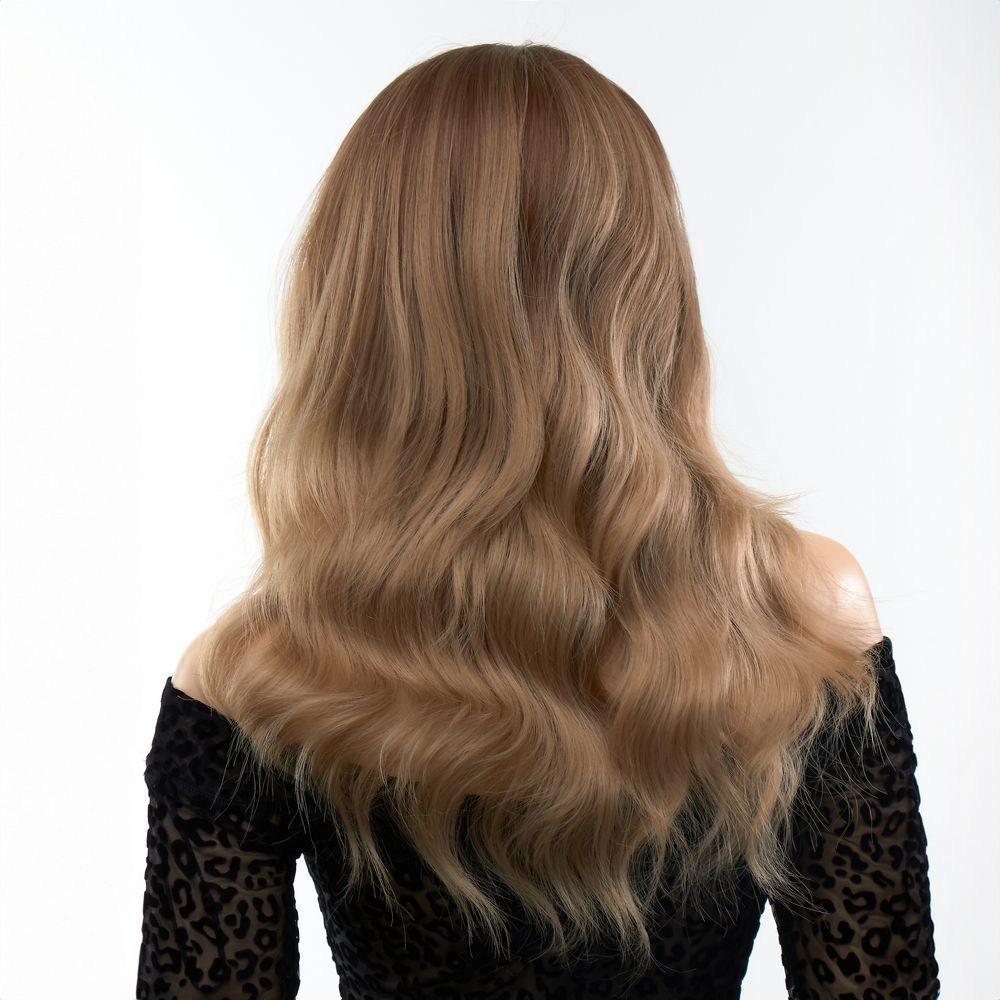 Перука довга хвиляста з чубчиком Fetish Hair омбре русявий, 50 см