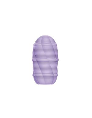 Мастурбатор мини с ребристым рельефом Pretty Love Smooth Stripes Cupid X Egg, фиолетовый