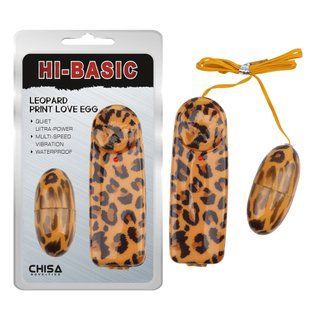Вибропуля&nbsp;с пультом управления CHISA Hi-Basic&nbsp;Multispeed&nbsp;Vibrating, леопардовая