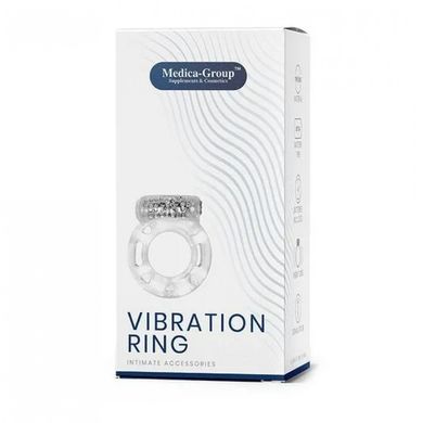 Кільце ерекційне Medica-Group Vibration Ring з вібрацією, прозорий