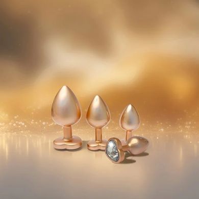 Набір із трьох анальних пробок Dream Toys Gleaming Love, розміри S, M, L, перламутрово-золоті