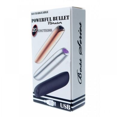 Вибропуля Powerful Bullet Vibrator USB 20 Functions - Matt Black