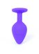 Анальная пробка с камнем Plug-Jewellery Purple Silicon PLUG Medium- Red Diamond размер М