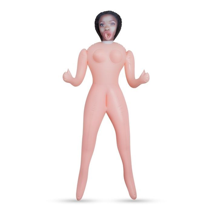 Секс-лялька з 3 отворами Crushious ALICIA The Inflatable Nurse, бежева, 155 см