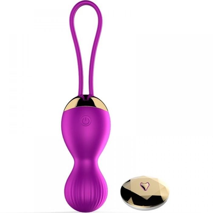Вагінальні кульки Vibrating Silicone Kegel Balls USB 7 Function Фіолетовий