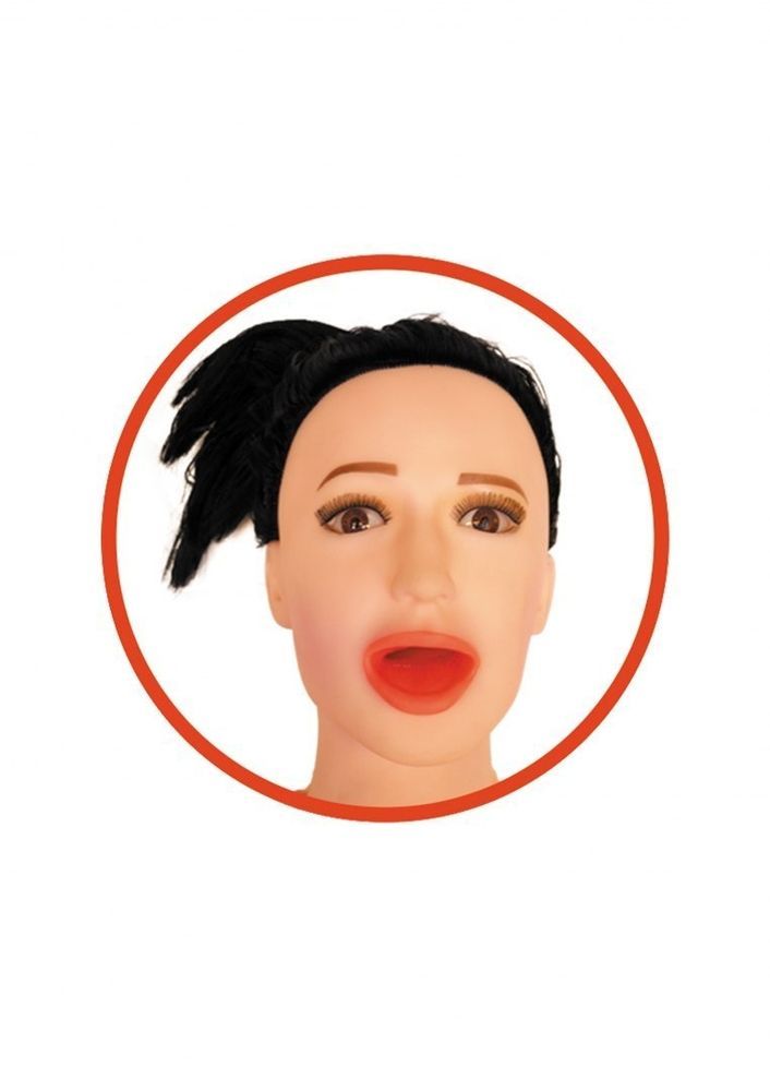Лялька надувна Boss Series Angelina 3D зі вставкою з кібершкіри та вібро
