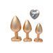 Набір із трьох анальних пробок Dream Toys Gleaming Love, розміри S, M, L, перламутрово-золоті