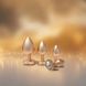 Набір із трьох анальних пробок Dream Toys Gleaming Love, розміри S, M, L, перламутрово-золоті