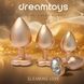 Набір із трьох анальних пробок Dream Toys Gleaming Love, розміри S, M, L, перламутрово-золоті