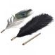 Набір з 2 пір'їнок ,Natural Peacock Flirting Feather Tickler