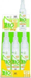 Дисплей с очистителем для секс игрушек HOT BIO Cleaner Spray 150 мл (12 шт. в наборе)