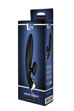 Вибромассажер кролик Dream toys Midnight Magic Thrilling, черный
