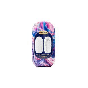 Мастурбатор хай-тек Venus-X Egg VIOLET двусторонний рельеф, белый, фиолетовый, 13.1 х 6.5. см