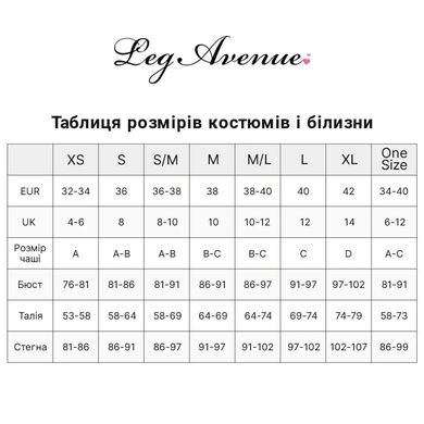 Костюм черниці Leg Avenue Sultry Sinner 3 предмети, чорний з білим, S