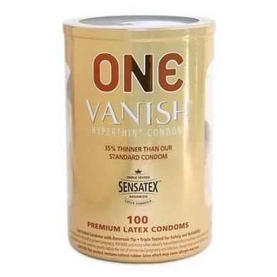 Набір супертонких презервативів ONE Vanish 100 шт