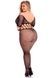 Комбінезон Pink Lipstick Amplify Crotchless, Plus Size, в дрібну сітку, чорний