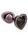Анальна пробка CalExotics Diamond Heart Plug Small, чорна, 5,7 &times; 3,2 см