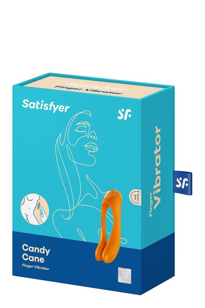 Универсальный мини вибратор Satisfyer Candy Cane оранжевый