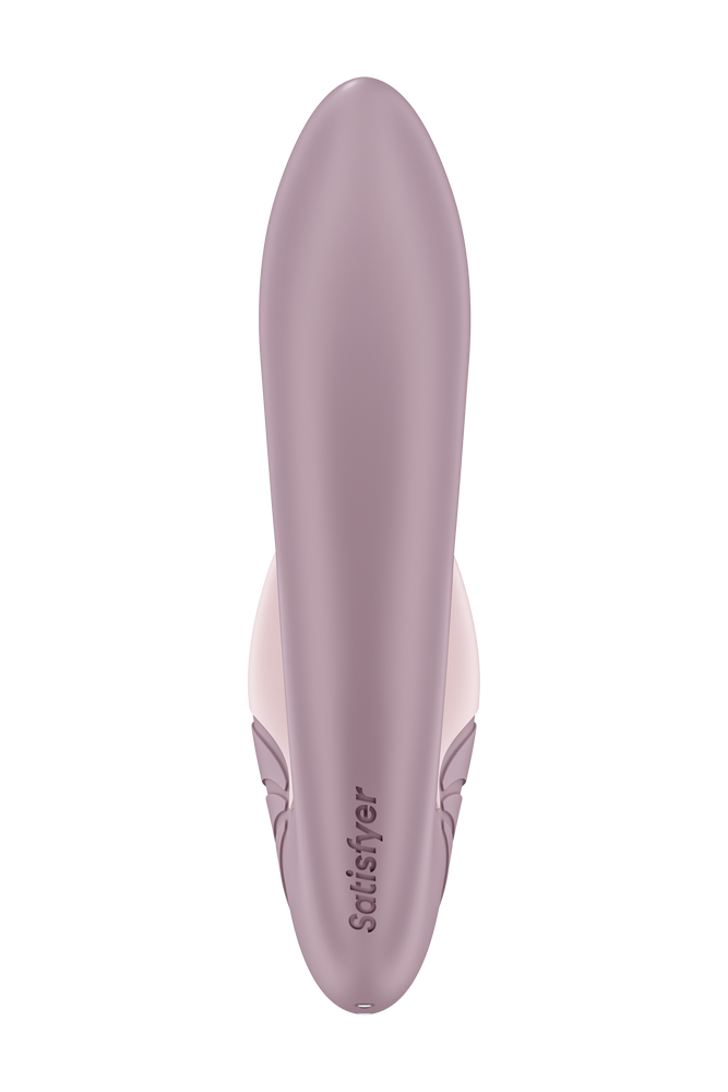 Двойной вибратор с вакуумной стимуляцией Satisfer Air Pulse Supernova розовый