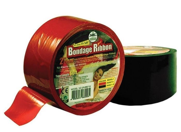 Бондажна плівка-клеїться Bondage Ribbon: 5cm / 18mtr, RED
