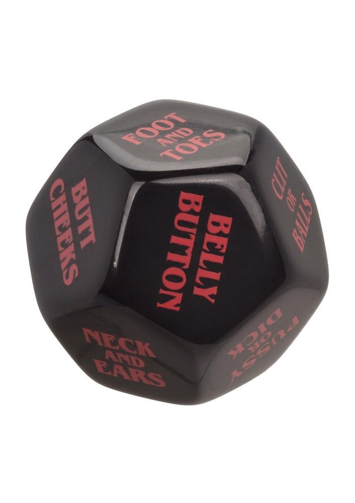 Гральні секс-кубики для пари CalExotic Roll Play-Naughty Dice Set, червоно-чорні